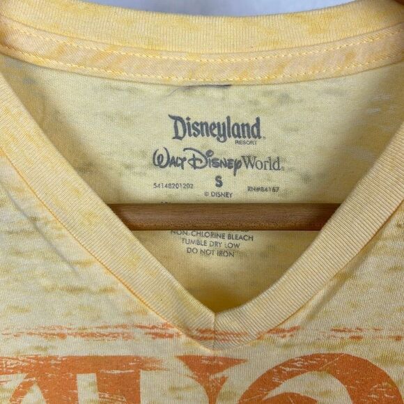 WDW Aerosmith Rock n Roller Coaster Burnout Tshirt Yellow Sz Small Disneyland Wa - Picture 2 of 6